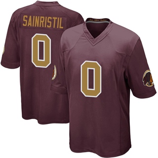 Game Mike Sainristil Men's Washington Commanders Burgundy Alternate Jersey