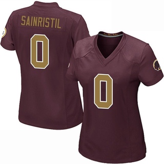 Game Mike Sainristil Women's Washington Commanders Burgundy Alternate Jersey