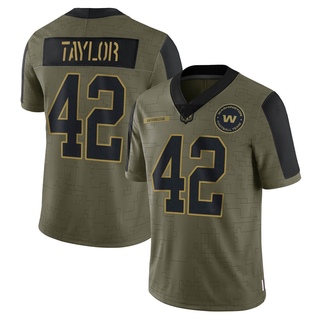 Limited Charley Taylor Men's Washington Commanders 2021 Salute To Service Jersey - Olive