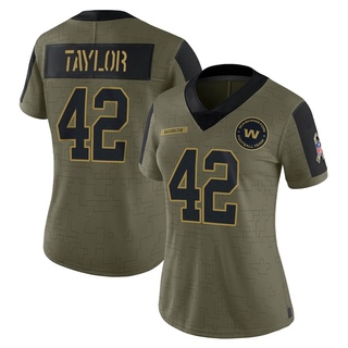Limited Charley Taylor Women's Washington Commanders 2021 Salute To Service Jersey - Olive