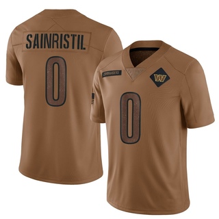 Limited Mike Sainristil Men's Washington Commanders 2023 Salute To Service Jersey - Brown