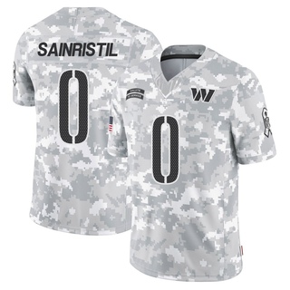 Limited Mike Sainristil Men's Washington Commanders 2024 Salute to Service Jersey - Arctic Camo