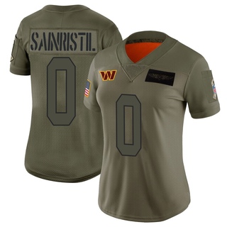 Limited Mike Sainristil Women's Washington Commanders 2019 Salute to Service Jersey - Camo