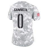 Limited Mike Sainristil Women's Washington Commanders 2024 Salute to Service Jersey - Arctic Camo