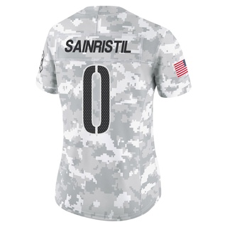Limited Mike Sainristil Women's Washington Commanders 2024 Salute to Service Jersey - Arctic Camo
