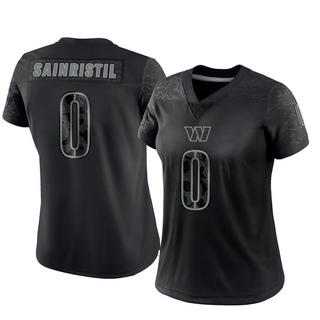 Limited Mike Sainristil Women's Washington Commanders Reflective Jersey - Black